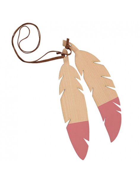 Plumes en bois - Rose Plumes en bois - Rose